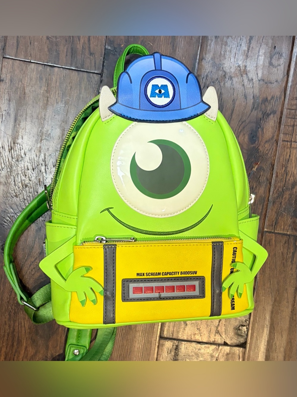 Loungefly Disney Pixar Monsters Inc Mike Wazowski Scare Can Mini Backpack